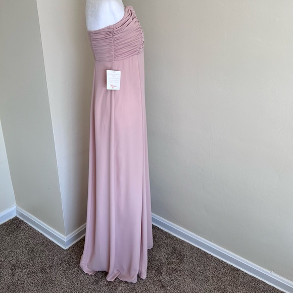 Show Me Your MuMu NWT Strapless Maxi Bonbon Dusty Blush Pink Size Small Dress - Picture 3 of 7